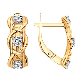 Серьги SOKOLOV - Золото 585, Фианит (арт. 0200870)