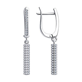 Серьги SOKOLOV - Серебро 925, Фианит (арт. 94025931)