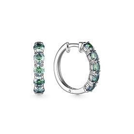 Серьги Дар - Серебро 925, Синтетический муассанит (арт. С-5055рс16139)
