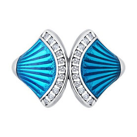 Кольцо Diamant - Серебро 925, Фианит, Эмаль (арт. 94-110-02298-2)