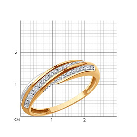 Кольцо Diamant - Золото 585, Фианит (арт. 51-110-02019-1)