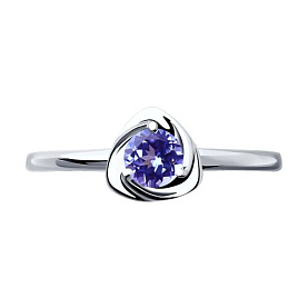 Кольцо SOKOLOV - Серебро 925, Танзанит (арт. 92012120)