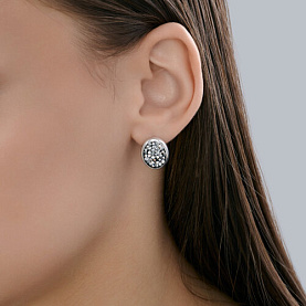 Серьги Diamant - Серебро 925, Кристальная ткань (арт. 94-120-00105-1)
