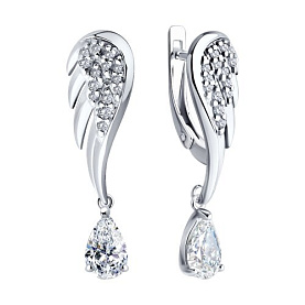 Серьги SOKOLOV - Серебро 925, Фианит (арт. 94026613)