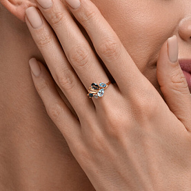 Кольцо SOKOLOV - Золото 585, Топаз, Топаз лондон (арт. 717387)