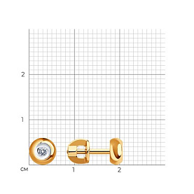 Серьги SOKOLOV - Золото 585, Бриллиант (арт. 1021087)