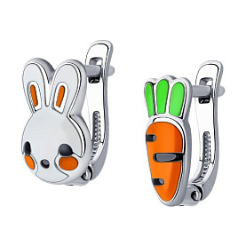 Серьги SOKOLOV - Серебро 925, Эмаль (арт. 94025648)