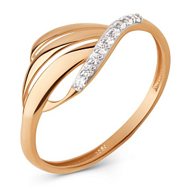 Кольцо ЮФ Династия - Золото 585, Фианит (арт. 025331-1102)