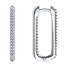 Серьги SOKOLOV - Серебро 925, Фианит (арт. 94025942)