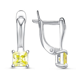 Серьги Красная пресня - Серебро 925, Фианит (арт. 33814696Д10)