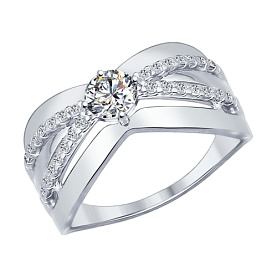 Кольцо SOKOLOV - Серебро 925, Фианит (арт. 94011974)