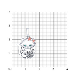 Подвеска SOKOLOV - Серебро 925, Фианит, Эмаль (арт. 94032010)