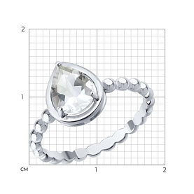 Кольцо SOKOLOV - Серебро 925, Горный хрусталь (арт. 92014696)