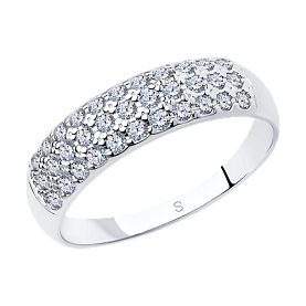 Кольцо SOKOLOV - Серебро 925, Фианит (арт. 94010062)