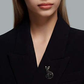 Брошь SOKOLOV - Серебро 925, Фианит (арт. 94040300)