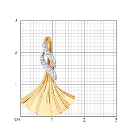 Подвеска Diamant - Золото 585, Фианит (арт. 51-130-02900-1)
