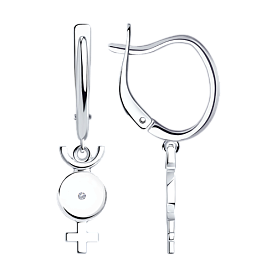 Серьги SOKOLOV - Серебро 925, Фианит (арт. 94024453)