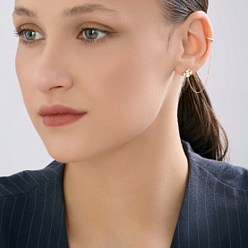 Серьга SOKOLOV - Золото 585, Фианит (арт. 170089)