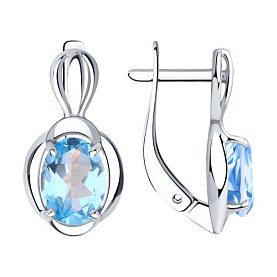 Серьги Diamant - Серебро 925, Топаз (арт. 94-320-00604-1)