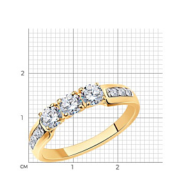 Кольцо SOKOLOV - Серебро 925, Фианит (арт. 93010807)