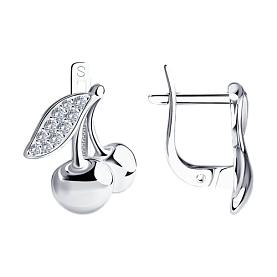 Серьги SOKOLOV - Серебро 925, Фианит (арт. 94020163)