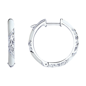 Серьги SOKOLOV - Серебро 925, Фианит, Эмаль (арт. 94021241)