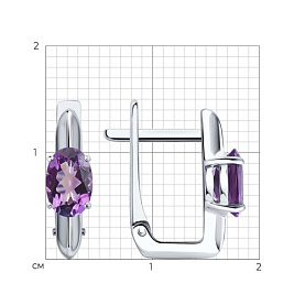 Серьги SOKOLOV - Серебро 925, Аметист (арт. 92025347)