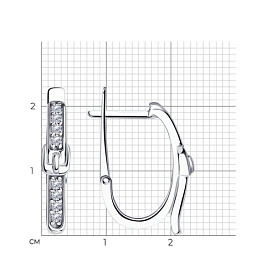 Серьги SOKOLOV - Серебро 925, Фианит (арт. 94024808)