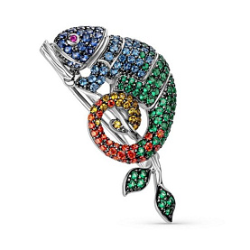 Брошь Мириада - Серебро 925, Фианит (арт. 901082679)