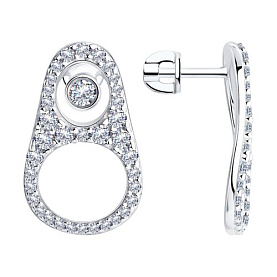 Серьги SOKOLOV - Серебро 925, Фианит (арт. 94024722)