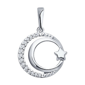 Подвеска SOKOLOV - Серебро 925, Фианит (арт. 94033024)