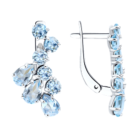 Серьги SOKOLOV - Серебро 925, Топаз (арт. 92020006)