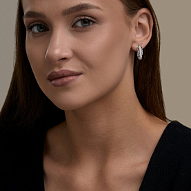 Серьги SOKOLOV - Серебро 925, Фианит (арт. 94027537)