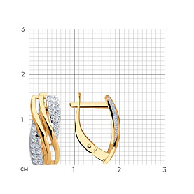 Серьги SOKOLOV - Золото 375, Фианит (арт. 028213-4)