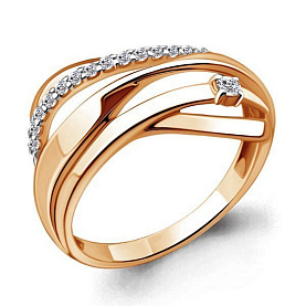 Кольцо Аквамарин - Серебро 925, Фианит (арт. 68763А.6)