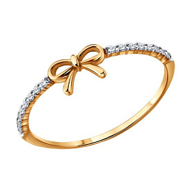 Кольцо SOKOLOV - Золото 585, Фианит (арт. 019891)