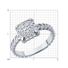 Кольцо SOKOLOV - Серебро 925, Фианит (арт. 94014421)