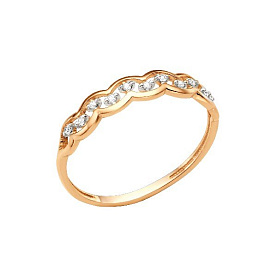 Кольцо ЮФ Династия - Золото 375, Фианит (арт. 000671-5102)