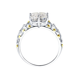 Кольцо SOKOLOV - Серебро 925, Горный хрусталь (арт. 92011715)