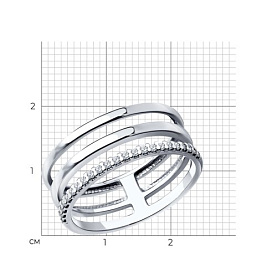 Кольцо SOKOLOV - Серебро 925, Фианит (арт. 94013701)