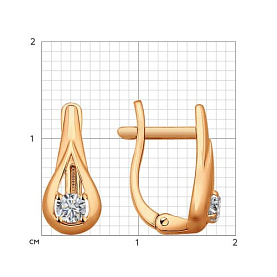 Серьги SOKOLOV - Серебро 925, Фианит (арт. 93020641)