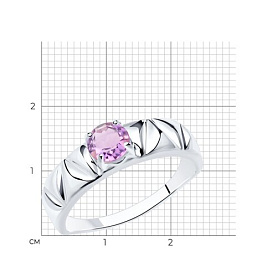 Кольцо Diamant - Серебро 925, Аметист (арт. 94-310-00793-3)