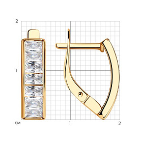 Серьги SOKOLOV - Золото 375, Фианит (арт. 029669-4)