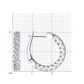 Серьги SOKOLOV - Серебро 925, Фианит (арт. 94025712)