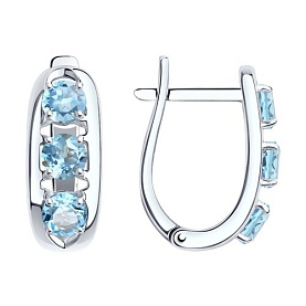 Серьги SOKOLOV - Серебро 925, Топаз (арт. 92022569)