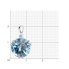 Подвеска Diamant - Серебро 925, Топаз (арт. 94-330-01921-1)