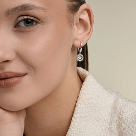 Серьги SOKOLOV - Серебро 925, Бриллианит (арт. 94027760)