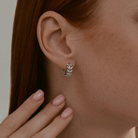 Серьги SOKOLOV - Серебро 925, Фианит (арт. 94026740)
