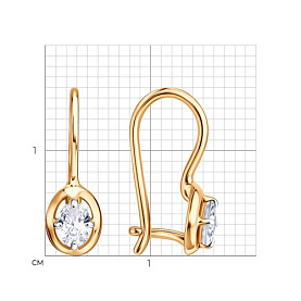Серьги Diamant - Серебро 925, Фианит (арт. 93-120-02236-2)