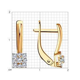Серьги SOKOLOV - Золото 375, Фианит (арт. 029818-4)